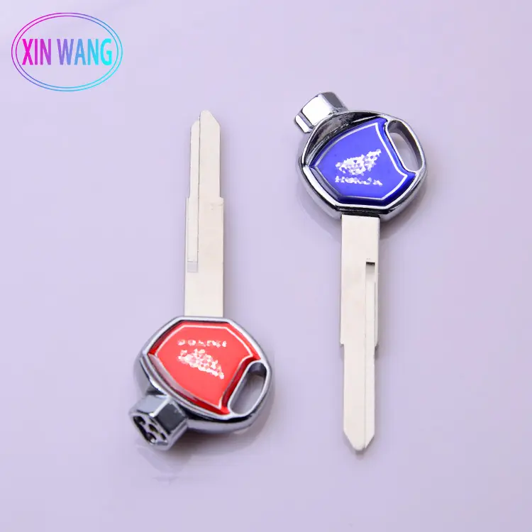 XInWang 95*32*12.5MM Colorful Motorcycle Key Left Right Side Uncut Blade Motorcycle Key Blank