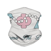 Cache-cou multifonctionnel léger Zeta Phi Beta Sorority avec imprimé lettres grecques et perles, cache-visage extérieur, bandana
