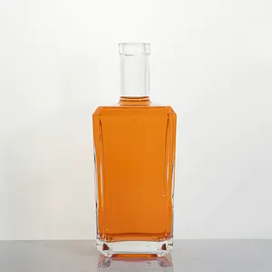 Vidro quadrado garrafas holder700ml vidro garrafas titular luxo vidro soro garrafa LGG-133