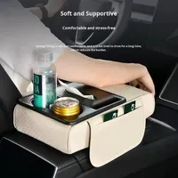 Support de console de voiture Xiantong 5-en-1 personnalisable en gros, modèle 819, 35*19*7, avec rehausseur, porte-gobelet et rangement pour téléphone portable