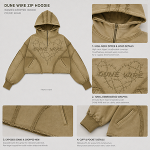 Sudadera con capucha de algodón 450GSM personalizada, con media cremallera, cuello alto, peso pesado, corte holgado y corto, lavado efecto barro, patchwork, estilo vintage streetwear para hombre - Product Image 3