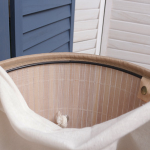 Panier de rangement pour vêtements tissés en bambou seau de rangement pour jouets vêtements boîte d'organisation pliable en <span class=keywords><strong>tissu</strong></span> - Product Image 4