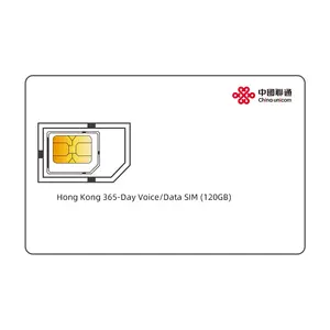 Popolare vendita prepagata SIM Card cina Unicom 120GB Hong Kong 365 giorni voce e dati SIM