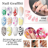 Nouveauté Stylo Gel pour Dessin Graffiti Peinture Florale Marque Privée Ensemble de Stylos Gel pour Vernis à Ongles en Gros
