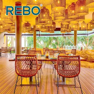 Revêtement de sol de terrasse en bambou tissé à brin extérieur durable