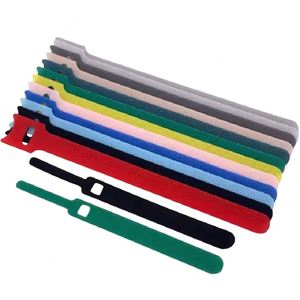 Attaches-câbles Velcro en T double face, personnalisables en couleur, en nylon, fournies par le fabricant - Product Image 1