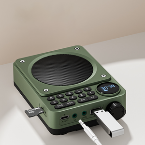 วิทยุ FM แบบพกพา 3-in-1 พร้อมลำโพงบลูทูธ เครื่องเล่น MP3 แบบใช้การ์ด SD วิทยุขนาดเล็กแบบชาร์จไฟได้พร้อมจอ LED และช่องเสียบหูฟัง - Product Image 4