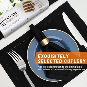 Juego de Cubiertos de Acero Inoxidable con Diseño de Lujo Topwin y Mango en Forma de Diamante - Product Image 5