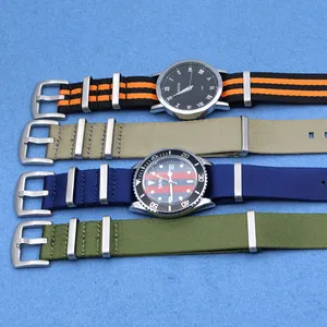 Premium Sicherheits gurt 1 Stück Nylon Uhren armbänder 1,2mm Stoff Nylon Uhren armband 20mm 22mm Bronze Hardware Uhren ersatz