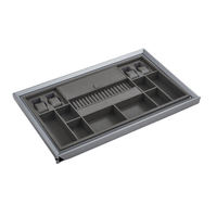 UZIA Organisateur de bijoux en alliage d'aluminium, plateau de rangement pour tiroir, boîte de rangement murale détachable, insert de placard, accessoires de placard haut de gamme