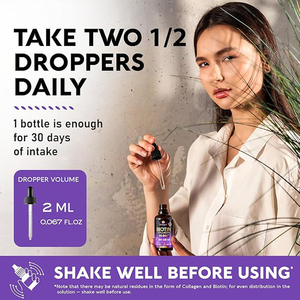 Gotas <span class=keywords><strong>de</strong></span> Colágeno con Biotina <span class=keywords><strong>de</strong></span> Alta Calidad, Directo <span class=keywords><strong>de</strong></span> Fábrica, Vitaminas para el Crecimiento del Cabello, para Mujeres y Hombres, Gotas para una Piel Saludable - Product Image 5