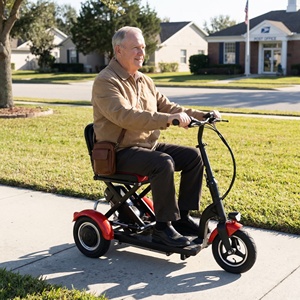 Tricycle électrique à trois roues en aluminium, auto-équilibrant et stable, avec plateforme basse pour les trajets périurbains vers les bureaux <span class=keywords><strong>de</strong></span> <span class=keywords><strong>poste</strong></span> - Product Image 4
