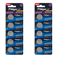 Pile bouton au lithium CR2016 3 volts, anti-fuite et longue durée de vie, pour clés de voiture, porte-clés, LED et balances de cuisine (lot de 5 pièces)
