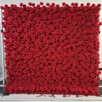 Nouvelle Murale Florale 5D 2026 – Mur de Roses Blanches en Soie avec Fermeture Éclair 8x8 pour Décorations Murales de Mariage