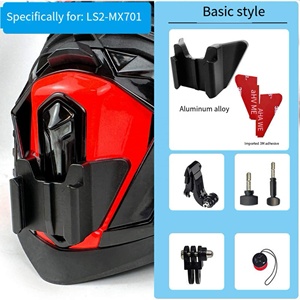 ヘルメットチンマウントキット LS2 バイク用カメラブラケット GoPro DJI Osmo Action Insta360 POV撮影アクセサリー用 - Product Image 2