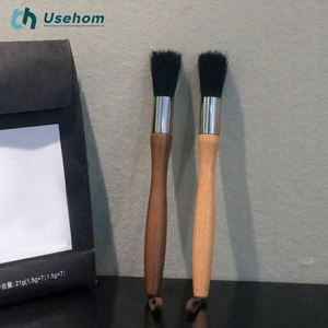 เครื่องบดกาแฟด้วยมือด้ามไม้วอลนัททำด้วยมือแปรงทำความสะอาดสำหรับเครื่องชงกาแฟเครื่องชงกาแฟชงกาแฟกดฝรั่งเศส - Product Image 2