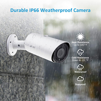 Caméra de surveillance CCTV 4K avec zoom motorisé 4X, H.265, IP66, caméra de sécurité avec microphone intégré et emplacement pour carte SD, détection de mouvement