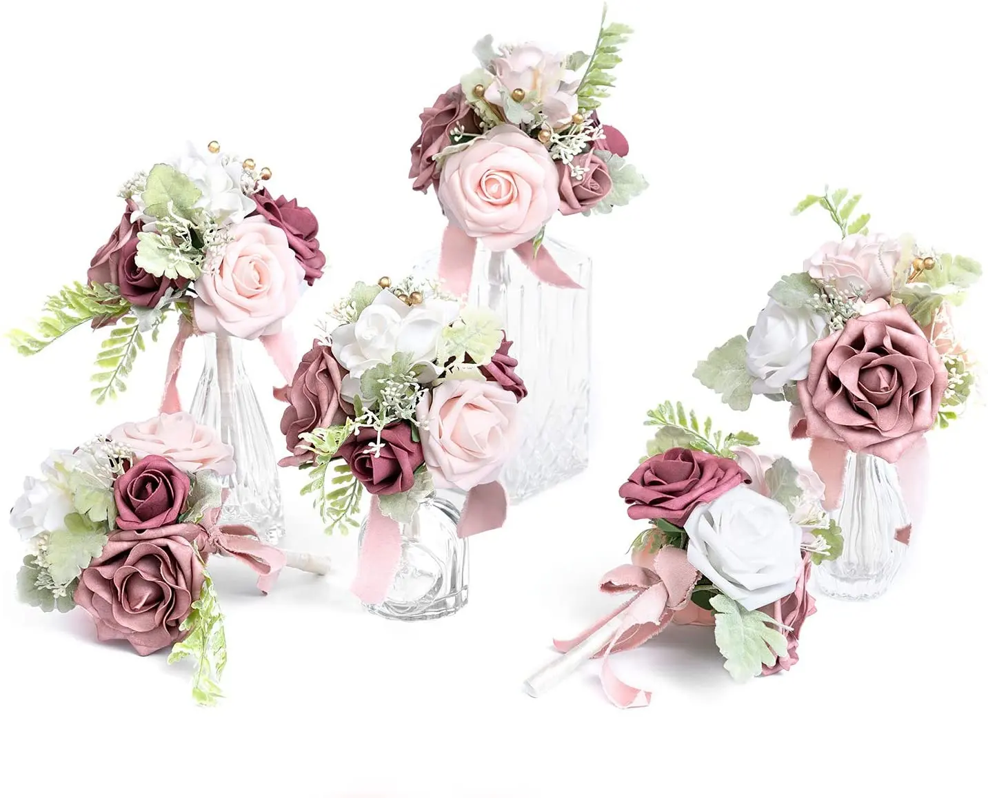 Nedime buketi-6 Set Boho yapay çiçekler buket rustik düğün küçük çiçek Centerpieces evlilik teklifi Pa için