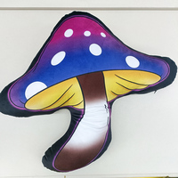 Coussin champignon personnalisé d'Halloween Vente en gros Coussin jetable Jouets mous Oreiller champignon Jouets en peluche avec logo imprimé par sublimation