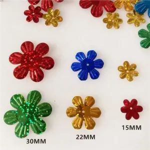 Fábrica Atacado PVC Personalizado Lantejoulas Flor Costura Lantejoulas Soltas Paillettes Em Massa Para Decoração De Vestuário