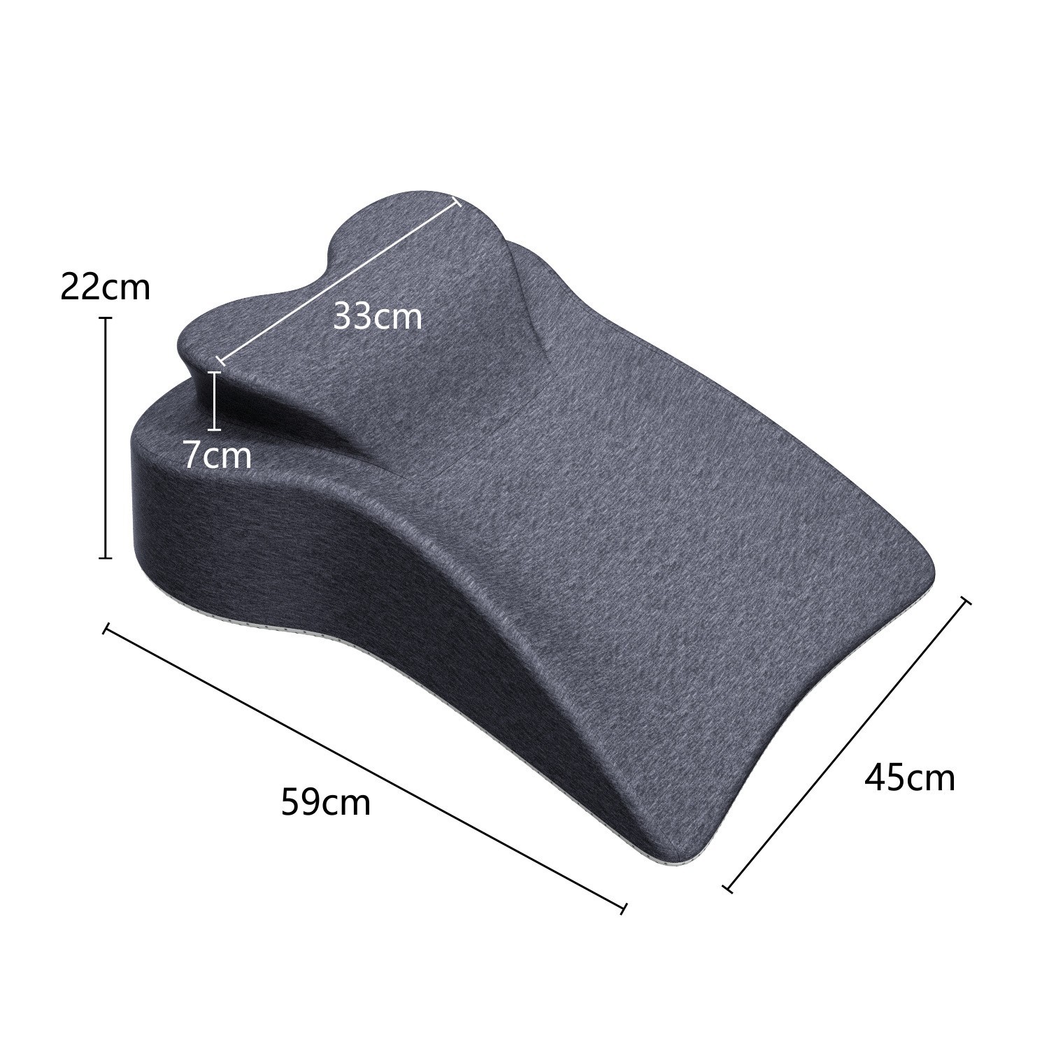 Nueva almohada para dormir boca abajo - gris oscuro