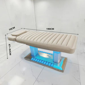 Cama de cosméticos Muebles de salón de belleza Control de manos y pies 4 motores Columna de acero inoxidable con luz Spa eléctrico Cama de belleza - Product Image 6