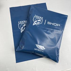 Bolsa de Envío de Negocios Azul Oscuro de Lujo, Bolsa de Mensajería de Plástico Personalizada con su Propio Logotipo Impreso - Product Image 1