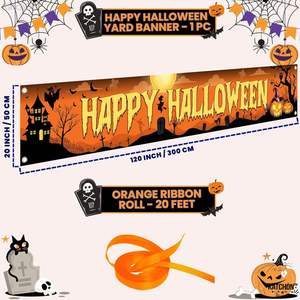 Customized Happy Halloween Mesh Portable and Fade-Resistant Durable Design for Roadside Weatherproof <b>Banner</b> - Product Image 1