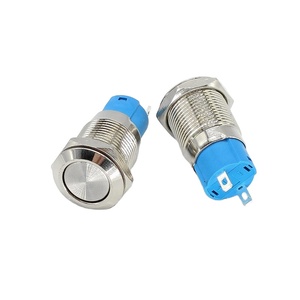 12mm ABS không thấm nước điện tử <span class=keywords><strong>push</strong></span> <span class=keywords><strong>button</strong></span> chuyển 2-pin cao đầu tự khóa/không khóa đầu phẳng thiết lập lại điện bắt đầu IP65 10A - Product Image 5