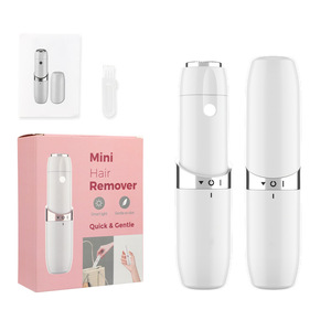 Mini épilateur électrique rechargeable, style rouge à lèvres, blanc LS 01, pour femmes, rapide, doux, sans danger pour la peau - Product Image 1