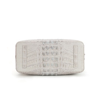 Sac fourre-tout pour femme en cuir crocodile blanc, design tendance, style Europe et Amérique, usage quotidien
