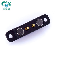 Conector de Carga Magnético USB de 2 Pines con Resorte, Tipo Pogo Pin, de Cobre para PCB, Corriente Nominal de 2A, Resistente al Agua IP67