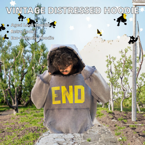 Sudadera con Capucha para Hombre, Estilo Desgastado, Personalizada, Tejido French Terry Grueso, 100% Algodón, Corte Holgado - Product Image 2