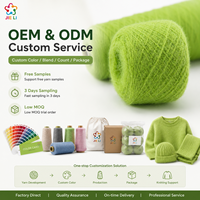 Fil à tricoter fantaisie en mélange de mohair et de nylon 13NM/1, moelleux, pour pulls d'hiver, couleur personnalisée, fourni par l'usine