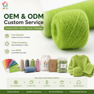 Fil à tricoter fantaisie en mélange de mohair et de nylon 13NM/1, moelleux, pour pulls d'hiver, couleur personnalisée, fourni par l'usine - Product Image 4