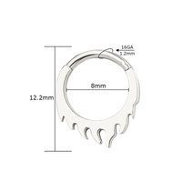 Anneau segmenté articulé latéral en titane de qualité implant G23 ASTM F136, pour piercing de nez, bijou de corps tendance pour mariage, vente en gros