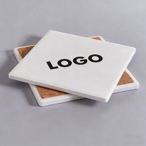 Personalized Custom Logo Ceramic Coasters Sublimation Blanks for Business Gifts Water Absorbent <b>Cup</b> <b>Mats</b> - Product Image 4