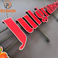 Enseigne Lumineuse Personnalisée en Acier Inoxydable et Acrylique, Lettres Boîtiers LED Rétroéclairées, Étanche IP65 pour Logo Mural de Magasin ou Entreprise