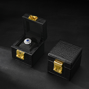 FANXI Jewellery <b>Box</b> Wholesale Square Jewelry Packaging <b>Box</b> Custom Logo <b>Gift</b> <b>Earring</b> Pendant Quality Microfiber Jewelry Packing - Product Image 1
