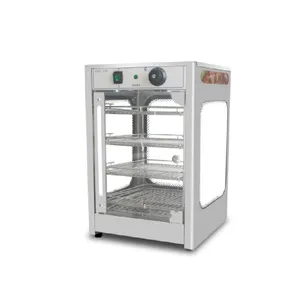 4 katmanlar ticari 800W paslanmaz çelik Pizza benmari vitrin sıcak gıda ekran Patty isıtıcı