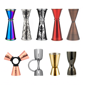 Groothandel Custom Wijn Jigger Barman <span class=keywords><strong>Cocktail</strong></span> Maatbekers 304 Rvs Jigger Etsen Goud Japanse Dubbele Jigger - Product Image 1