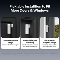 Sonoff SNZB-04PR2 SenseGuard DW Gen2 Capteur de porte/fenêtre Zigbee avec alertes de sécurité PC Active Security et anti-effraction, compatible Matter Bridge Via pour la maison