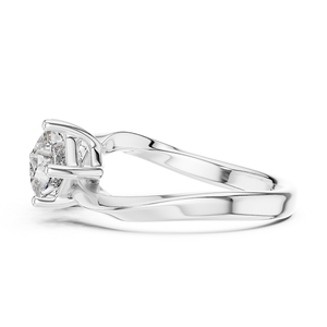 Bague en argent et diamant contemporaine pour femme, bijou élégant et brillant, parfait pour les mariages, les fiançailles, les soirées, option cadeau - Product Image 3