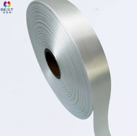 Ruban en satin polyester simple/double à bords coupés pour étiquettes d'entretien, imprimé en flexographie