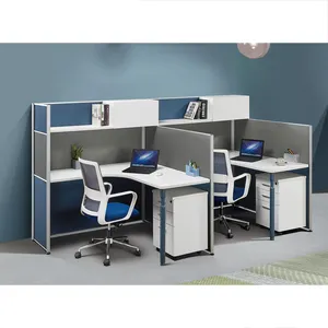 Ekintop space saving office furniture 2 person office workstation for small office