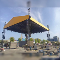 Système de treillis carré en alliage d'aluminium 400x400 mm pour scène, treillis d'éclairage portable pour événements et concerts avec treillis assorti