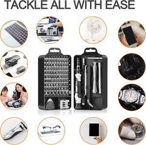 Kit d'outils de réparation magnétique de précision multi-têtes 115 pièces Premium pour l'électronique, les ordinateurs, les iPhones, les ordinateurs portables et les jeux - Product Image 6