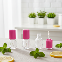 Tube de brillant à lèvres vide unique de 4 ml, flacon de rouge à lèvres, flacon de vernis à ongles, emballage de brillant à lèvres, conteneur en plastique pour brillant à lèvres en gros
