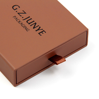 Boîte d'emballage de luxe pour bijoux avec tiroir, logo personnalisé, couleur personnalisée, taille personnalisée, matériaux recyclés, boîtes rigides en papier couché pour montres et bagues