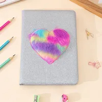 Cahier d'école A5 mignon avec couverture en PVC coeur rouge papier sans bois pour <span class=keywords><strong>Facebook</strong></span> Twitter partage d'e-mails - Product Image 5